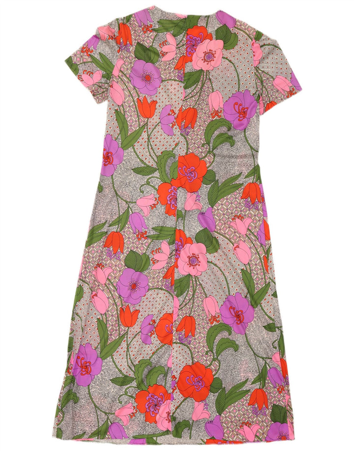 Vintage Dame Basic Dress UK 12 Medium Multicolored Floral