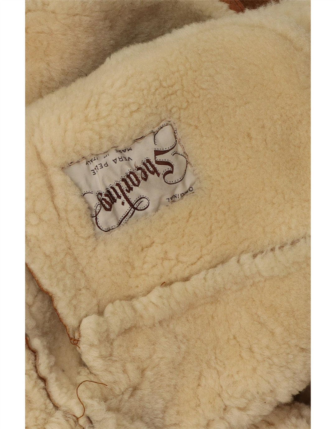 Vintage Herre Shearling Jacket UK 40 Large Brown Shearling