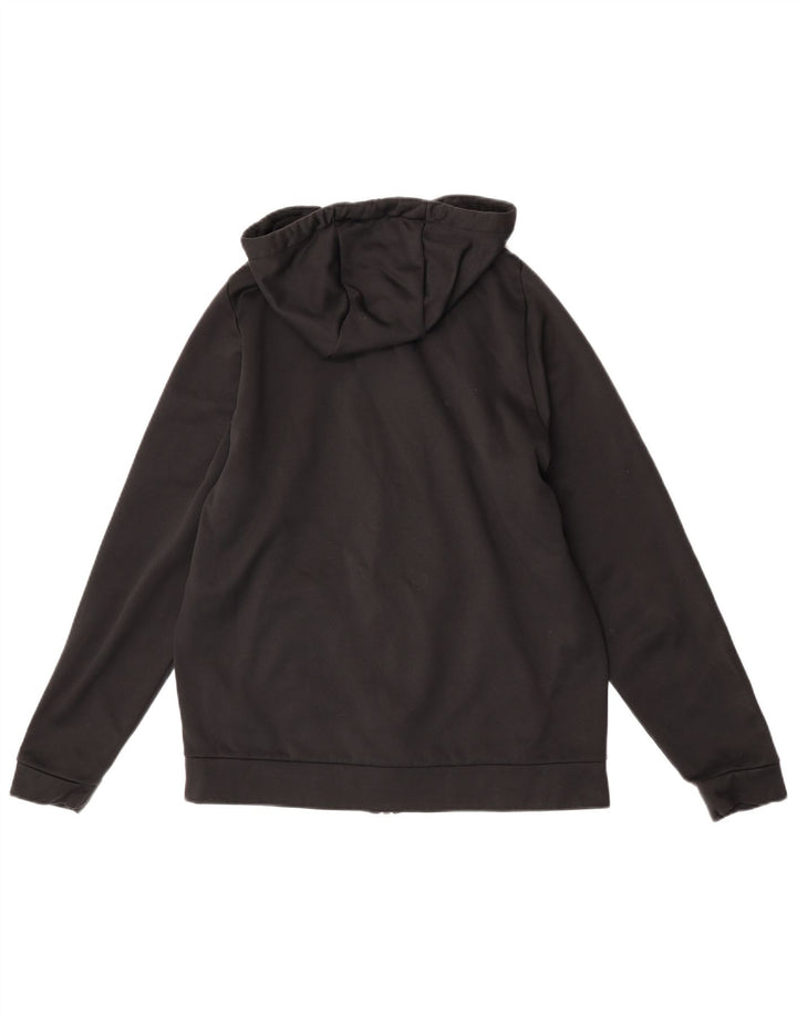 Nike Herre Dri Fit Hættetrøje med lynlås, medium sort polyester