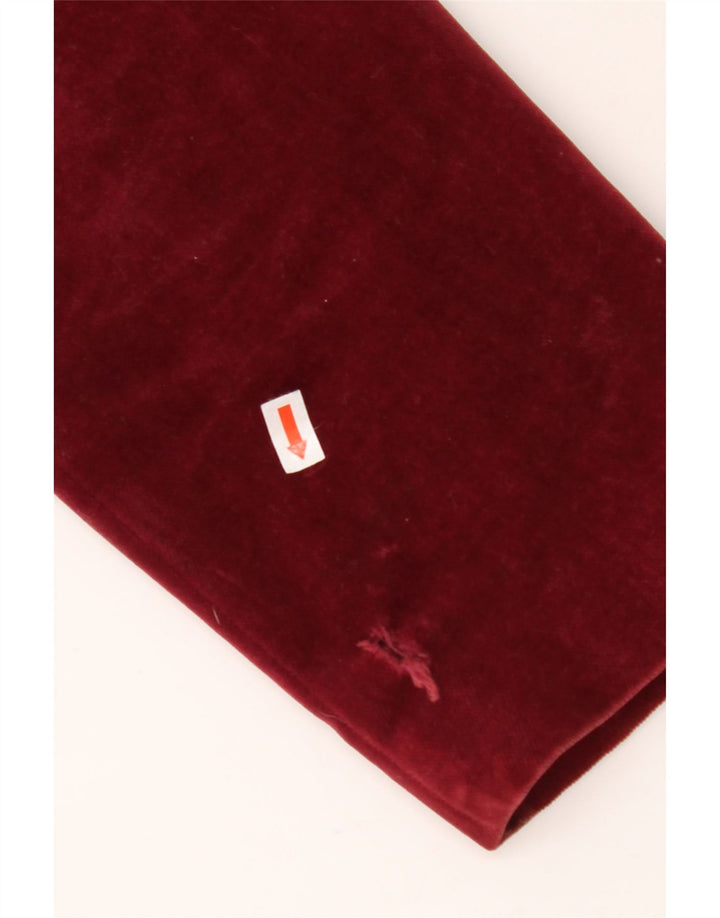 COUNTRY CASUALS Dame 2 Button Velvet Blazer Jacket UK 14 Large Burgundy