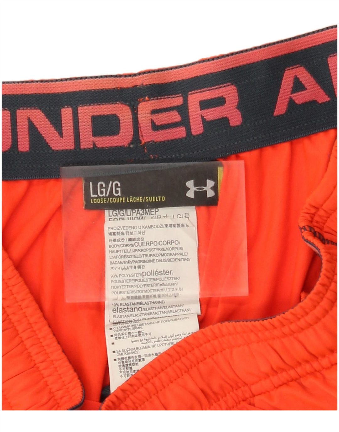 Under Armour Herre Sportshorts Large Orange Polyester