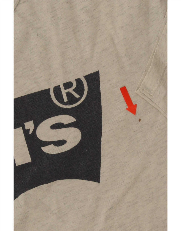 Levi's Herre grafisk T-shirt Top Stor Grå Flecked