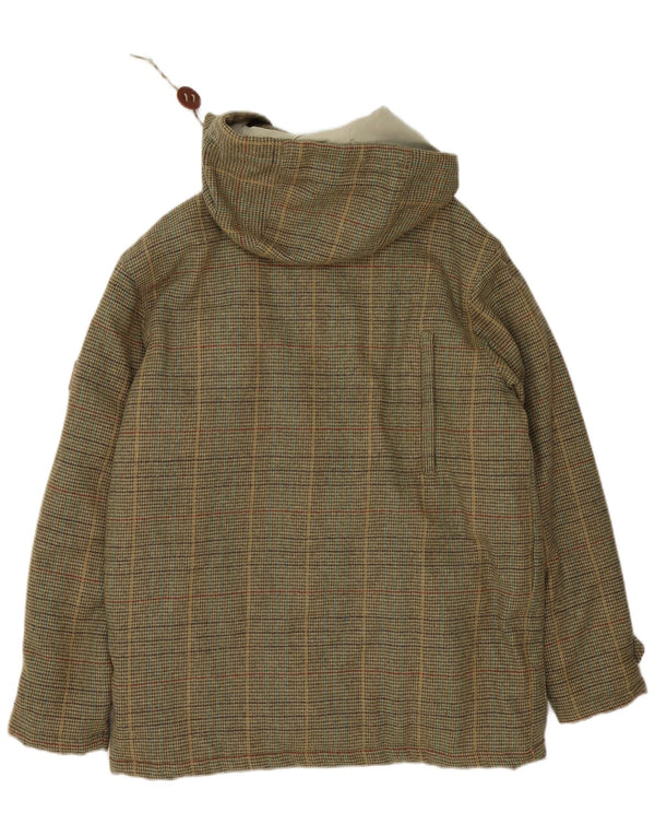 Penfield Herre hættepolstret jakke UK 38 Medium Khaki Houndstooth