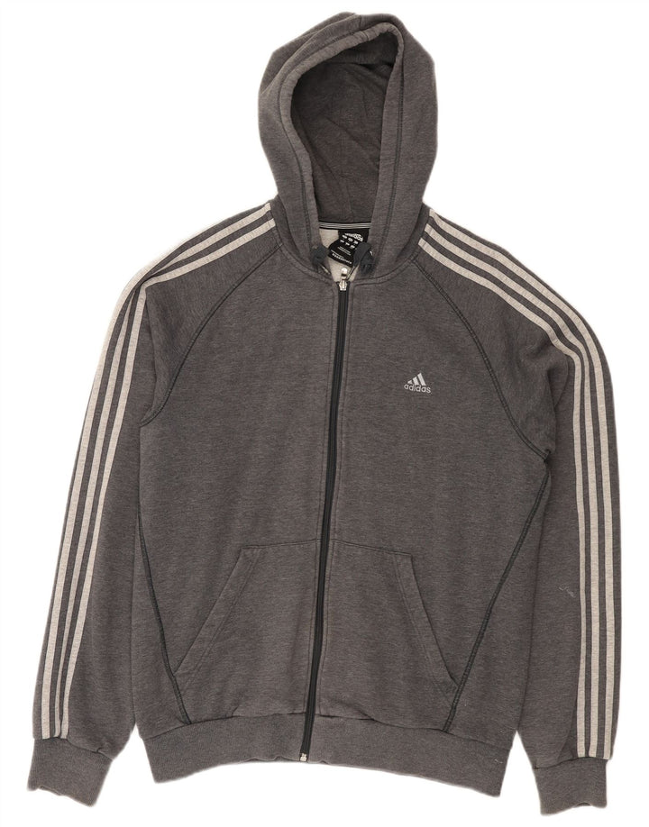 Adidas Hættetrøje med lynlås til mænd Stor Grå Bomuld