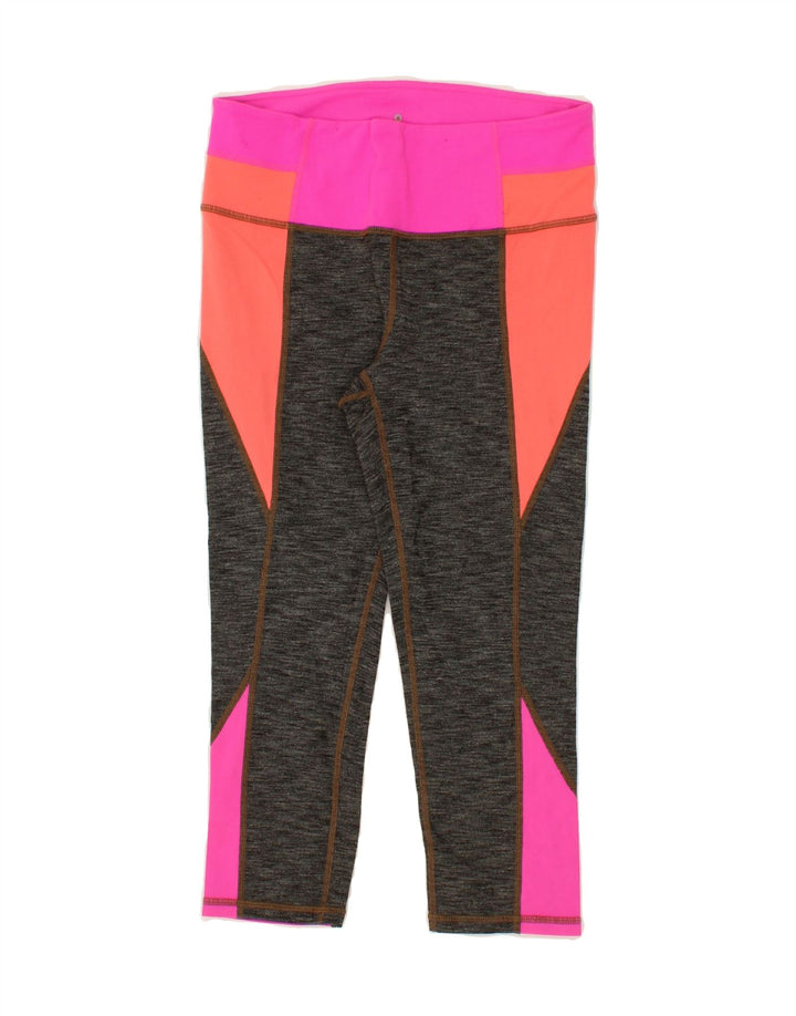 ATHLETA Womens Capri Leggings UK 10 Small  Grey Colourblock Nylon Vintage Athleta and Second-Hand Athleta from Messina Hembry 