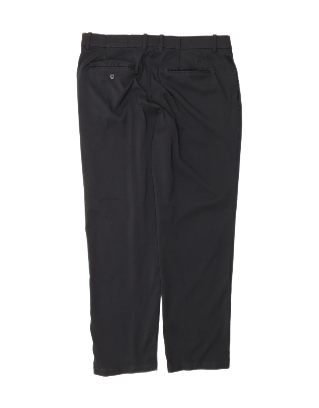 NIKE Mens Straight Chino Trousers W36 L30 Navy Blue Polyester Vintage Nike and Second-Hand Nike from Messina Hembry 