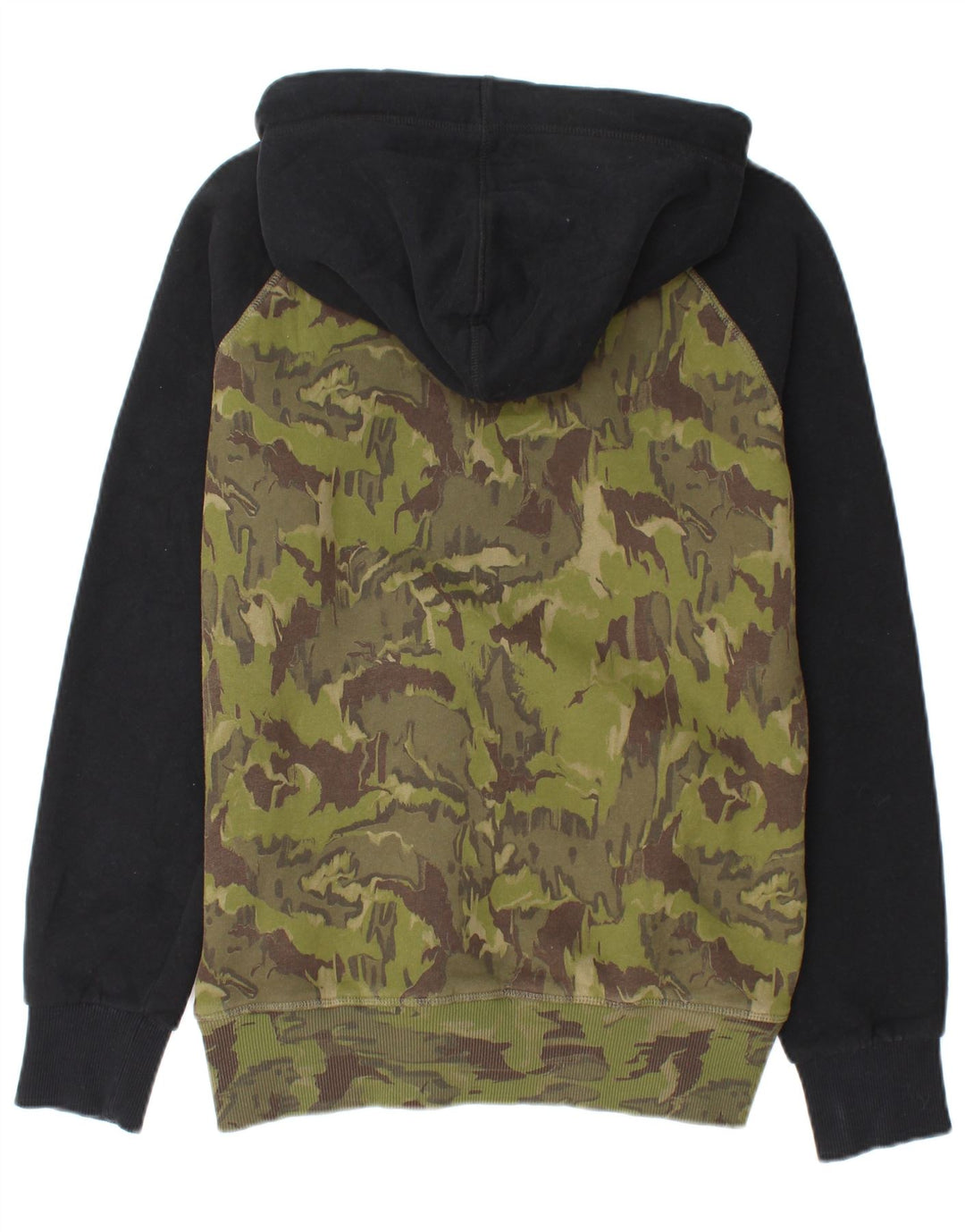 SUPERDRY Grafisk hættetrøje til mænd Small Khaki Camouflage Bomuld
