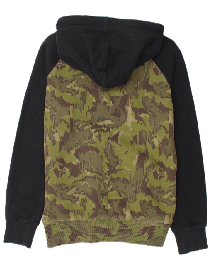 SUPERDRY Grafisk hættetrøje til mænd Small Khaki Camouflage Bomuld