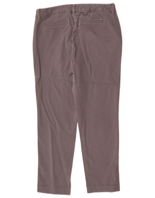 Tommy Hilfiger Dame Slim Cropped Trousers US 10 Large W30 L26 Grey Cotton