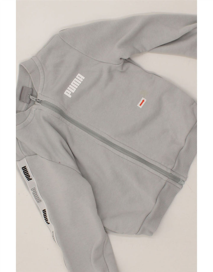 PUMA Boys Graphic Tracksuit Top Jacket 2-3 Years Grey Cotton Vintage Puma and Second-Hand Puma from Messina Hembry 