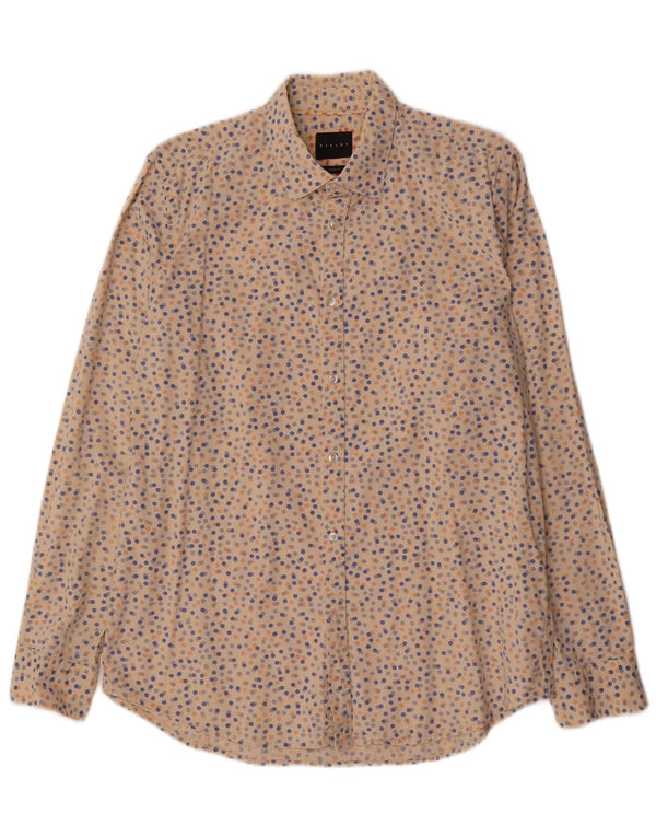 Sisley Herre Regular Fit skjorte Medium Beige Spotted