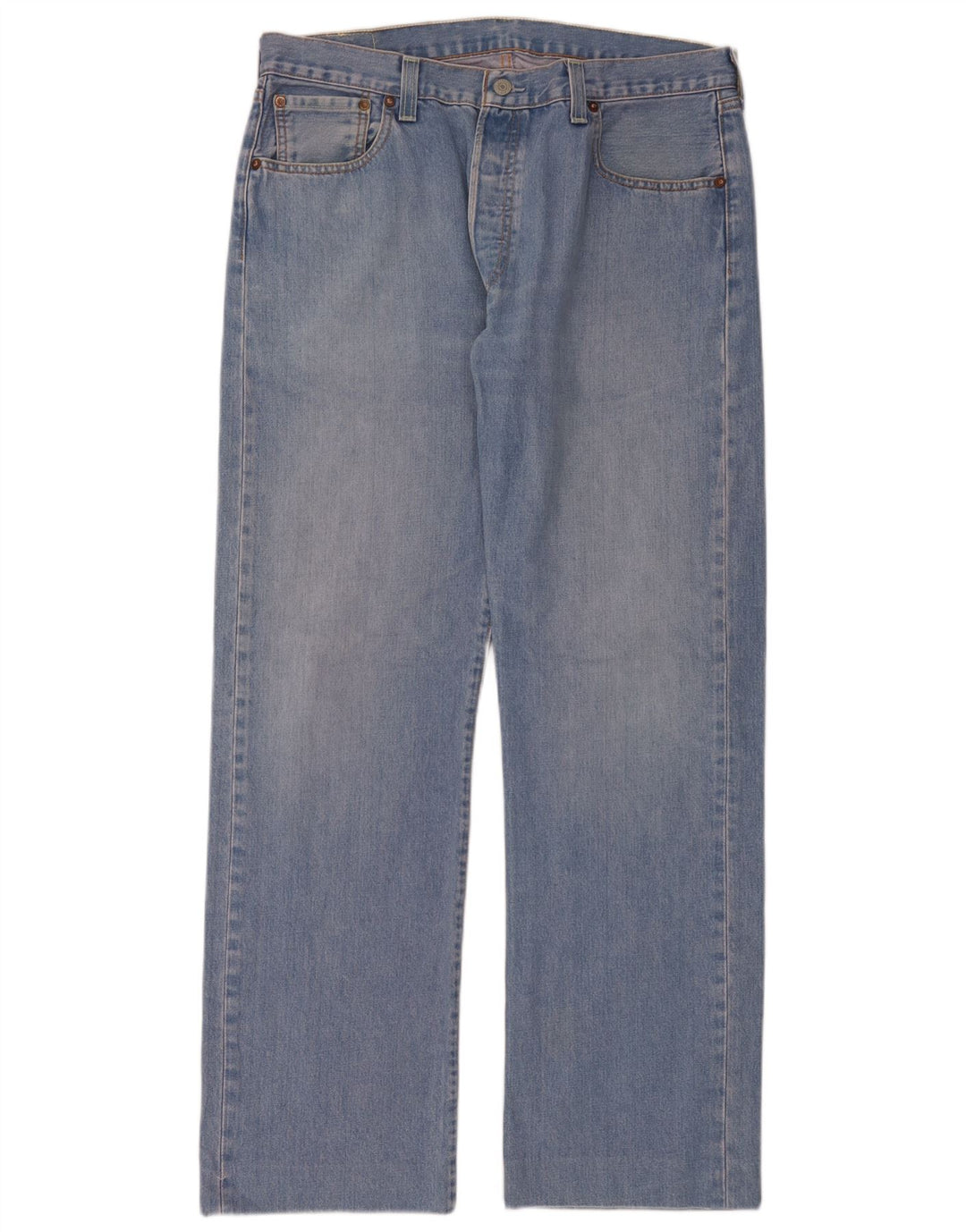 Levi's Herre 501 lige jeans W36 L32 blå bomuld