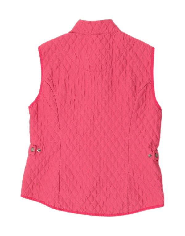 Barbour Womens Quiltet Gilet UK 12 Medium Pink Polyester