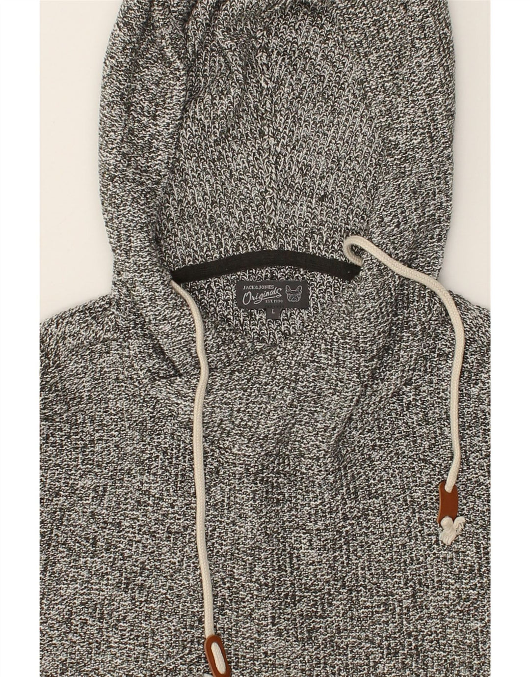 JACK & JONES Mens Hooded Jumper Sweater Large Grey Cotton | Vintage Jack & Jones | Thrift | Second-Hand Jack & Jones | Used Clothing | Messina Hembry 