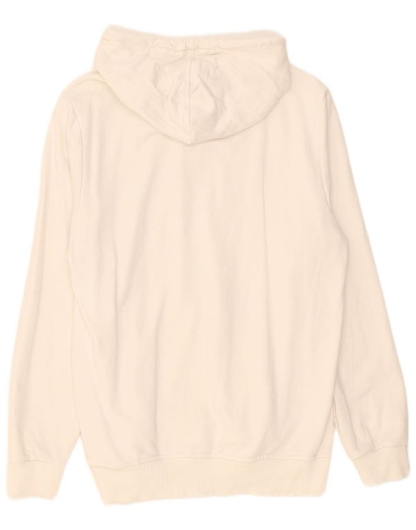 Hugo Boss Mens Graphic Hoodie Jumper XL White Cotton