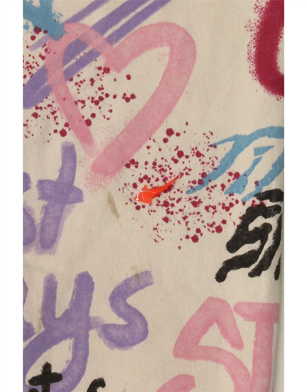 ZARA Piger grafisk træningsdragt Bukser Joggers 13-14 år Off White Bomuld