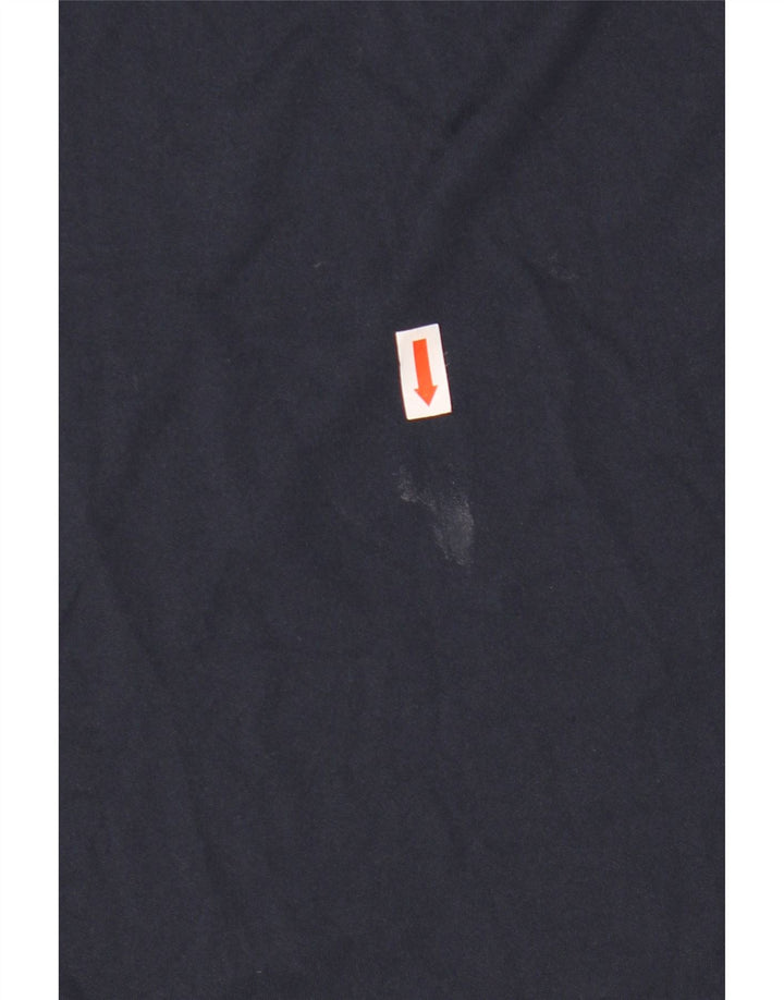 Dkny Herre Zip Neck Pullover Træningsdragt Top XL Navy Blue Colourblock