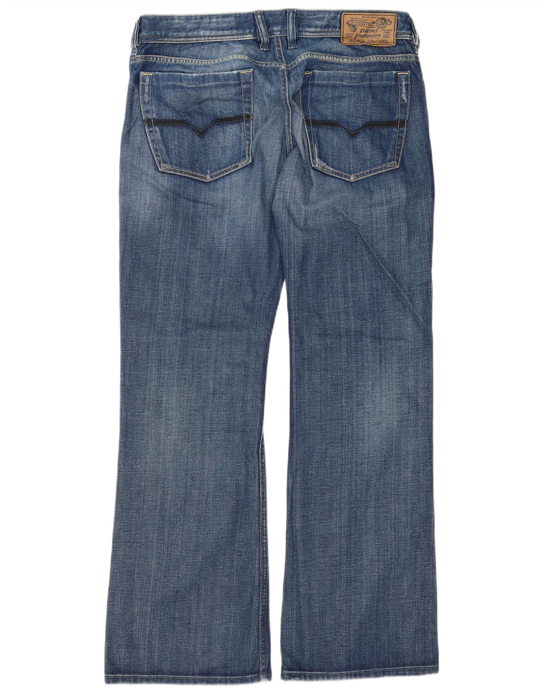 Diesel Herre Zathan Regular Bootcut Jeans W34 L32 Blå Bomuld