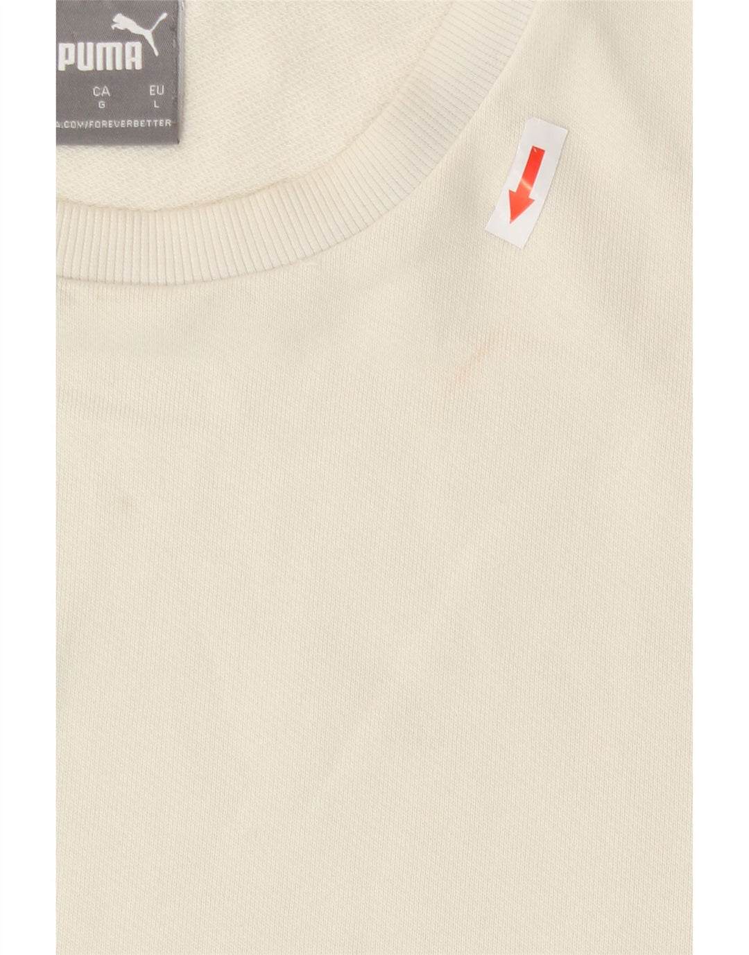 Puma Herre Grafisk Sweatshirt Jumper Stor Hvid Colourblock Bomuld