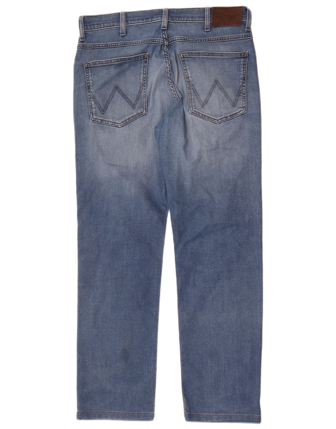 Wrangler Herre Distressed Straight Jeans W32 L30 Blå