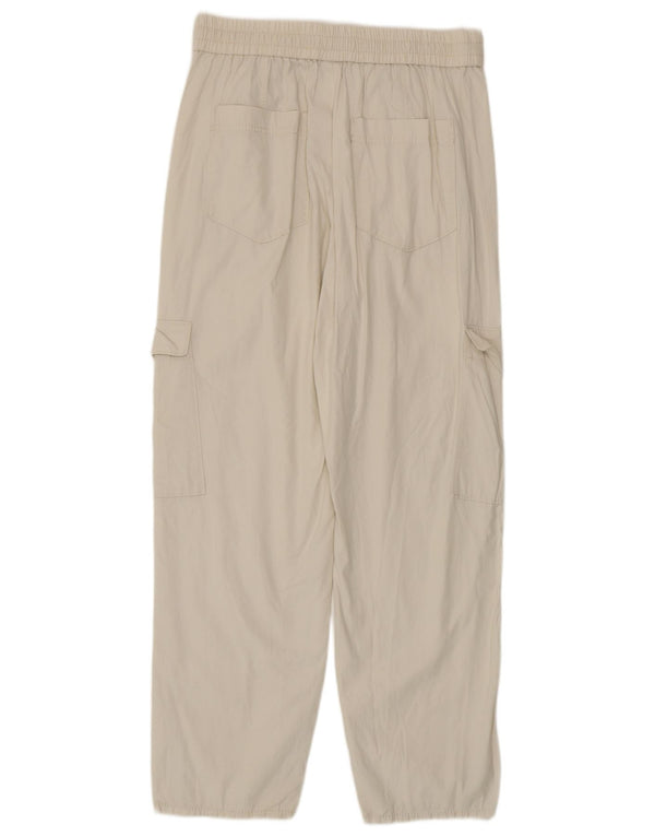 MASSIMO DUTTI koniske Cargo-bukser til kvinder EU 40 Medium W30 L27 Off White