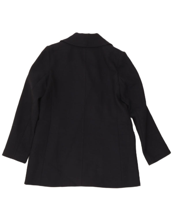 Hobbs Womens Pea Coat UK 12 Medium Navy Blue Polyester