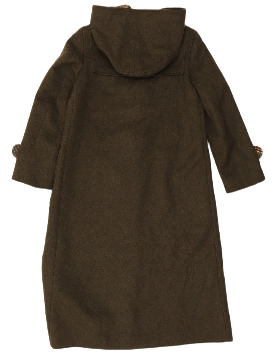 Vintage hættejakke til kvinder EU 40 Medium Khaki Wool