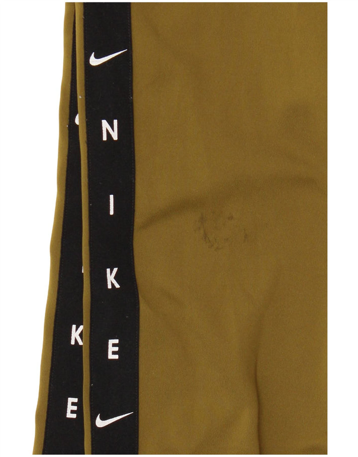 Nike Dame Dri Fit Grafiske Leggings UK 10 Lille Grøn
