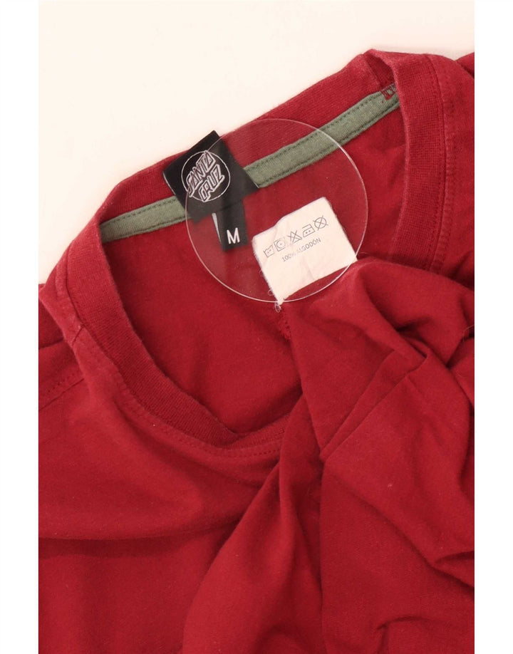 Santa Cruz Herre grafisk T-shirt Top Medium Rød Bomuld