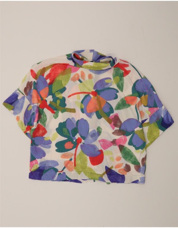 C&A Dame kortærmet skjortebluse EU 40 Medium Multicolored Floral