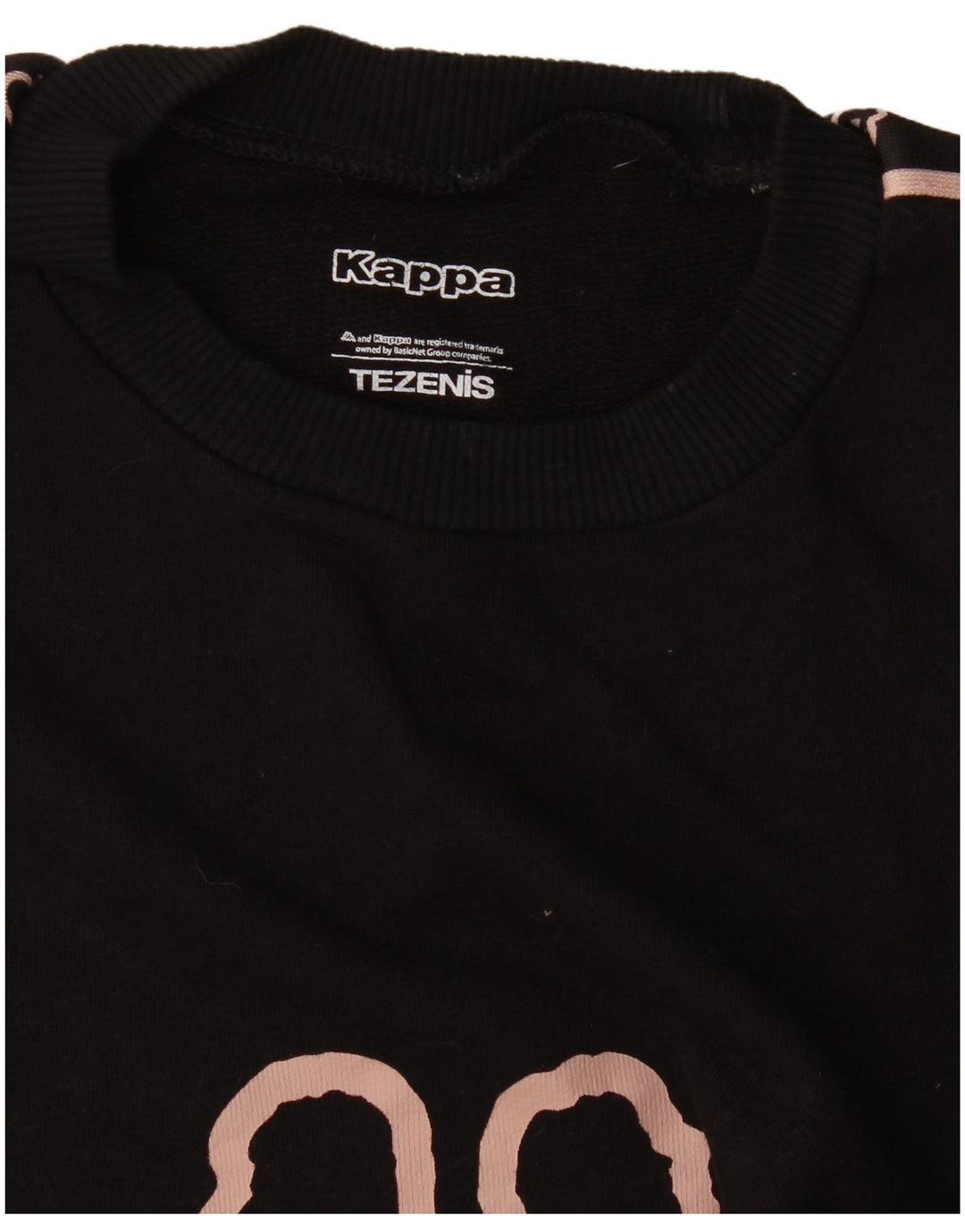 Kappa Dame Tezenis Graphic Sweatshirt Jumper UK 16 Large Black