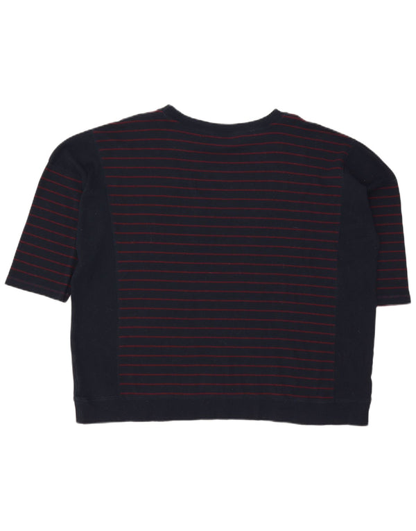 Marks & Spencer Dame Boat Neck Jumper Sweater UK 22 3XL Marineblå Stribet