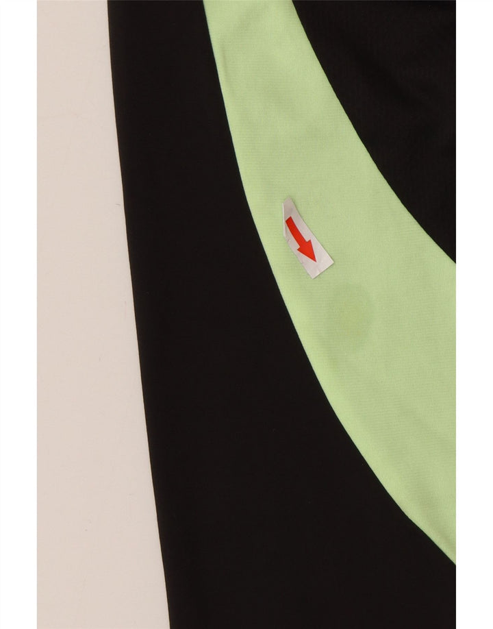 Puma Boys Zip Neck Pullover Træningsdragt Top 7-8 år Sort Colourblock