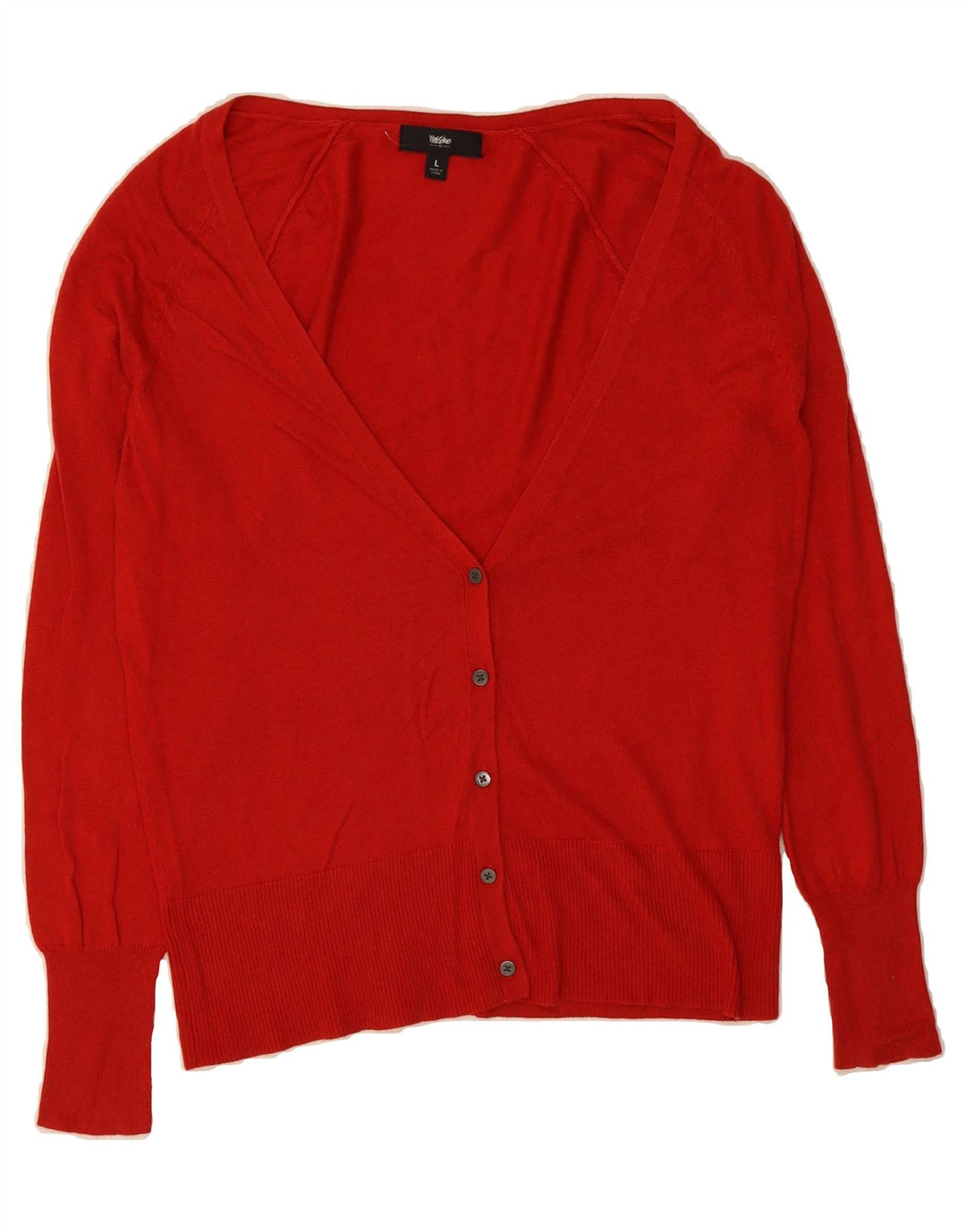 MOSSIMO Womens Oversized Cardigan Sweater UK 16 Large Red Nylon Vintage Mossimo and Second-Hand Mossimo from Messina Hembry 