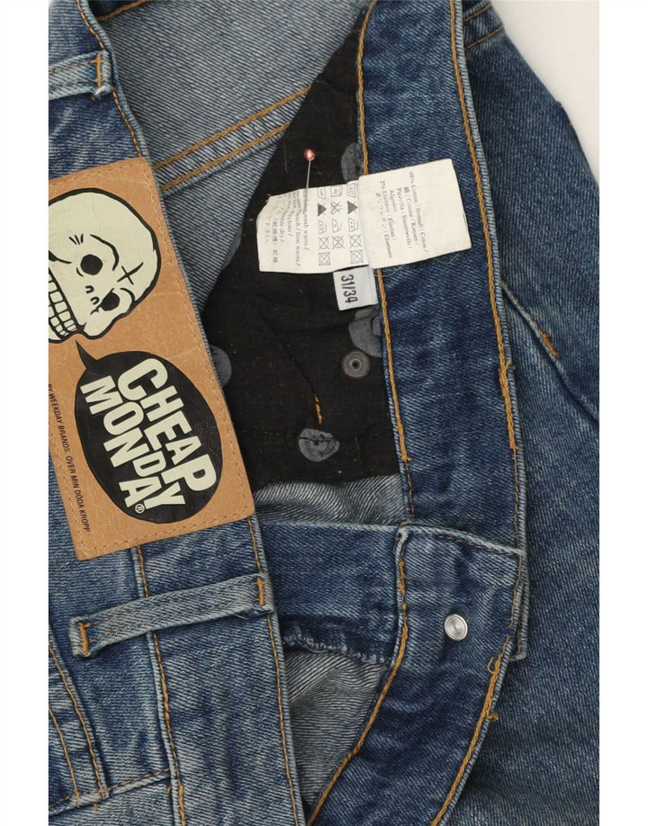 Billige Mandag Slim Jeans til mænd W31 L27 Blå Bomuld