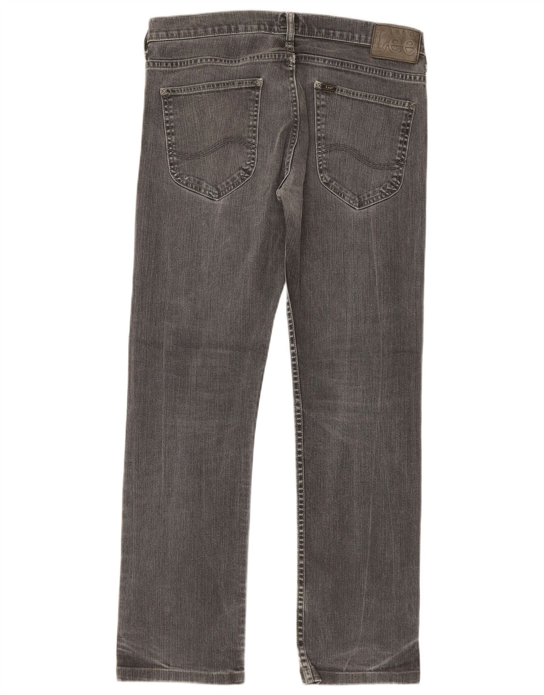 Lee Mens Powell Straight Jeans W34 L30 Grå Bomuld