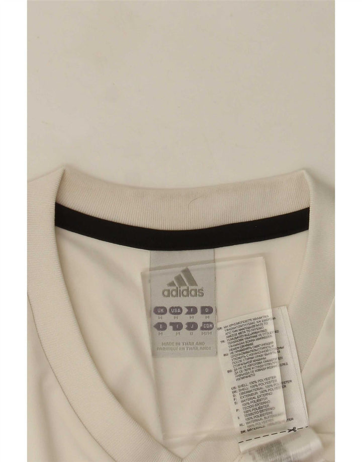 Adidas Herre Climalite T-Shirt Top Medium White Polyester