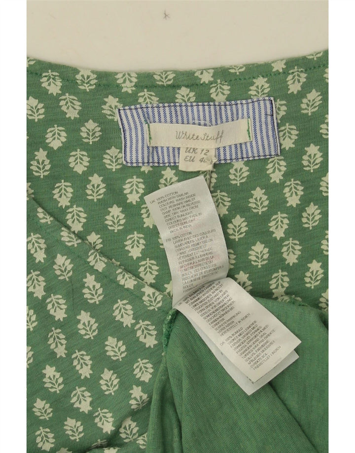 White Stuff Dame Maxi Dress UK 12 Medium Green Floral Cotton