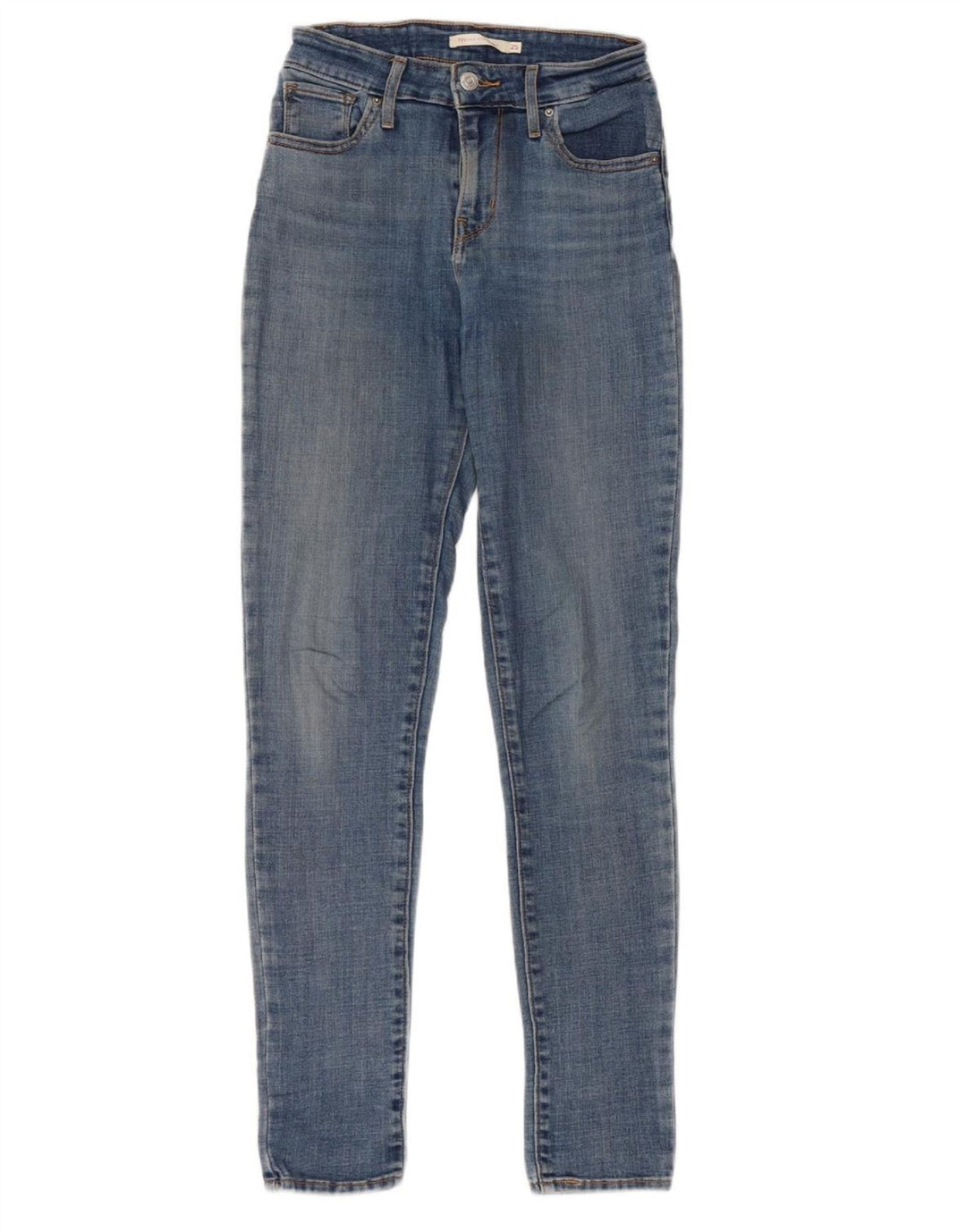 LEVI'S Dame 721 Skinny Jeans med høj talje W25 L30 Blå Bomuld