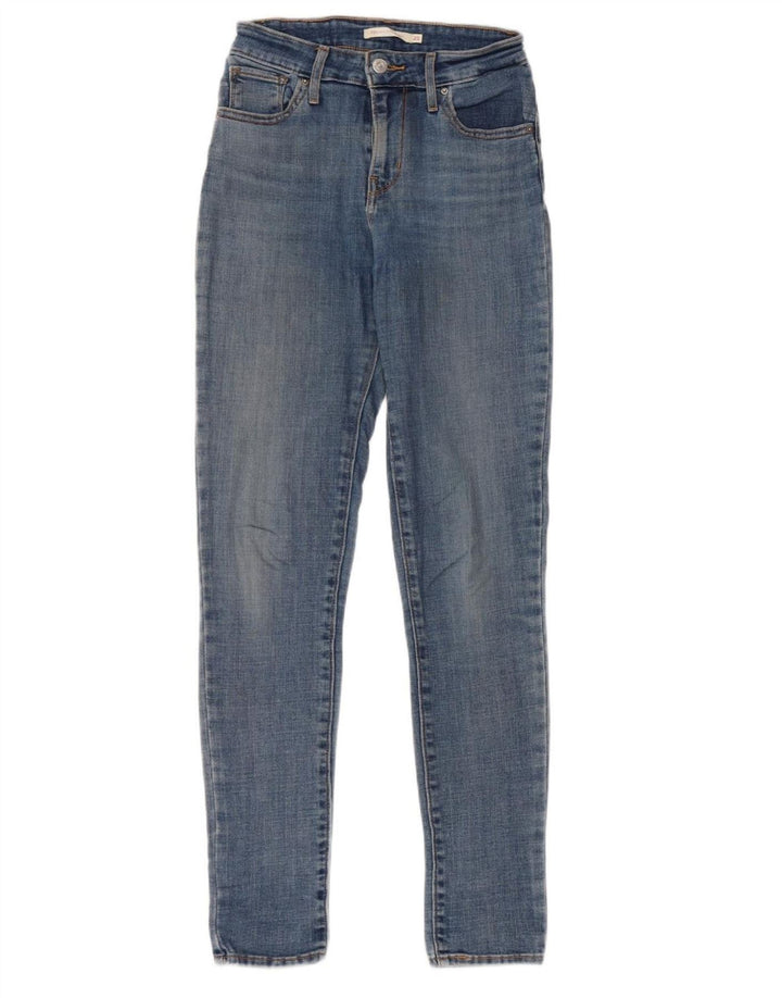 LEVI'S Dame 721 Skinny Jeans med høj talje W25 L30 Blå Bomuld