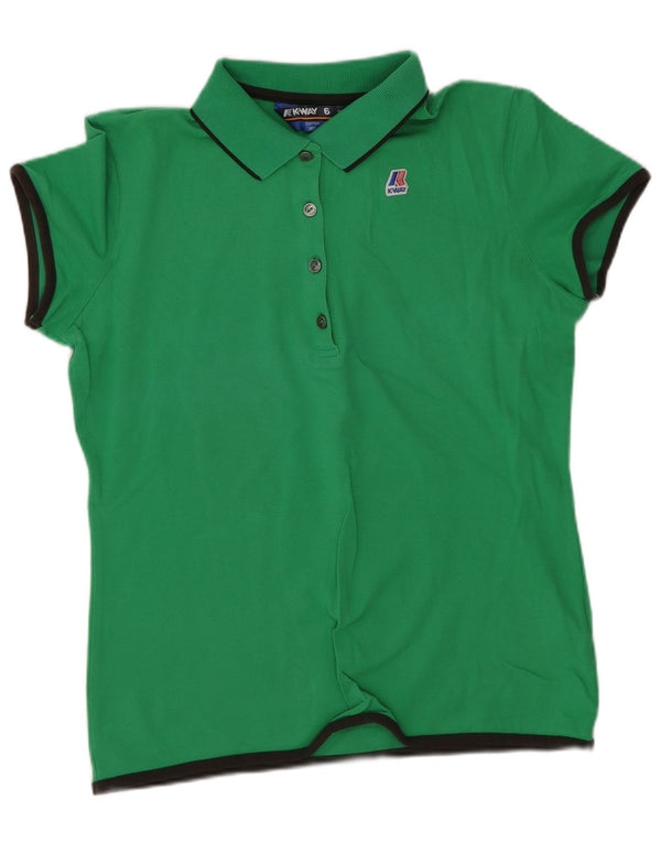 K-Way Pige Polo Shirt 5-6 År Grøn Bomuld