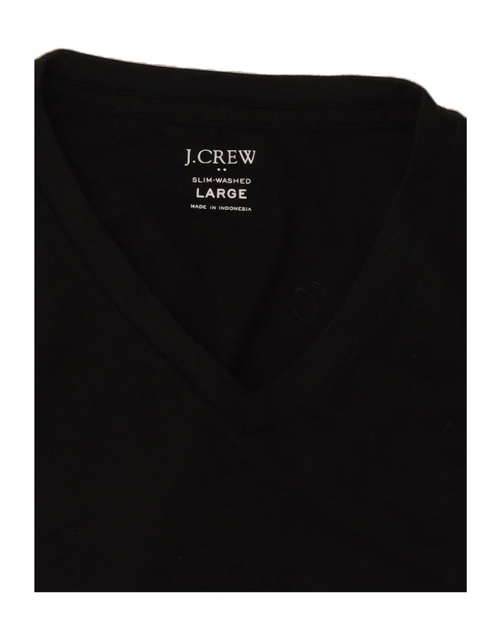 J. CREW Mens Slim T-Shirt Top Large Black Vintage J. Crew and Second-Hand J. Crew from Messina Hembry 