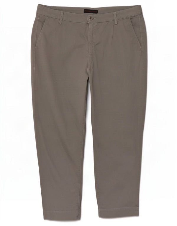 Trussardi Womens Cropped Trousers W34 L24 Grå