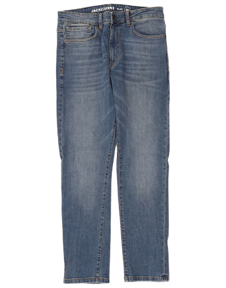 JACK WILLS Herre Slim Jeans W32 L32 Blå Bomuld
