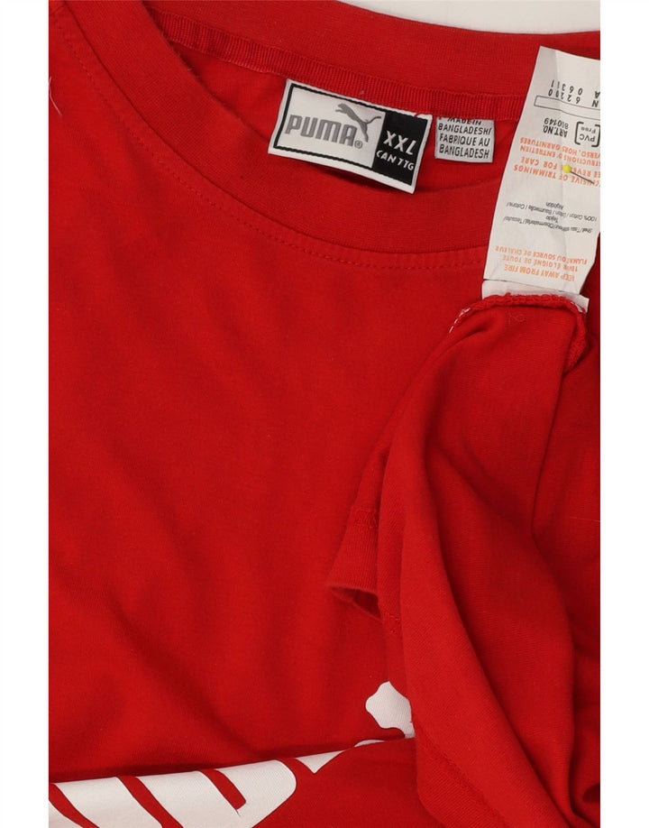 Puma Herre Grafisk Vest Top 2XL Rød Bomuld