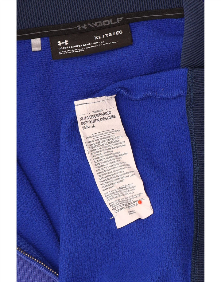 Under Armour Herre Zip Neck Sweatshirt Jumper XL Blå Polyester