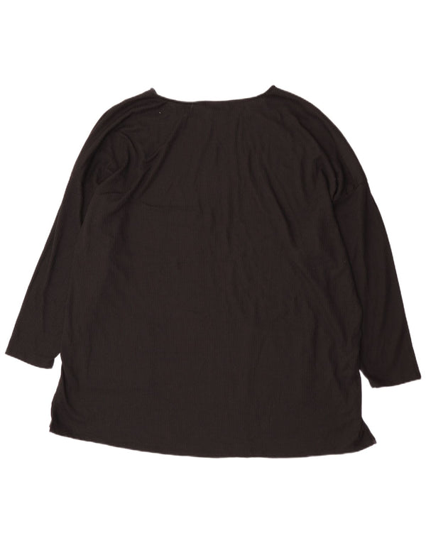 Marks & Spencer Dame Autograph Langærmet Tunika Kjole UK 20 2XL Sort