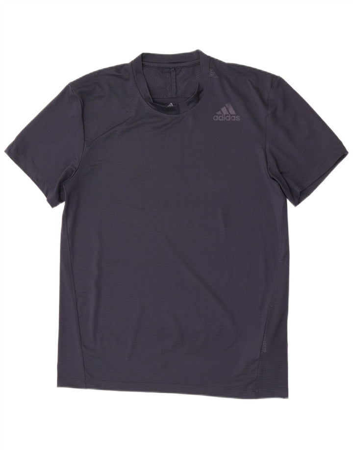 Adidas Herre Aeroready T-Shirt Top Medium Navy Blue Polyester