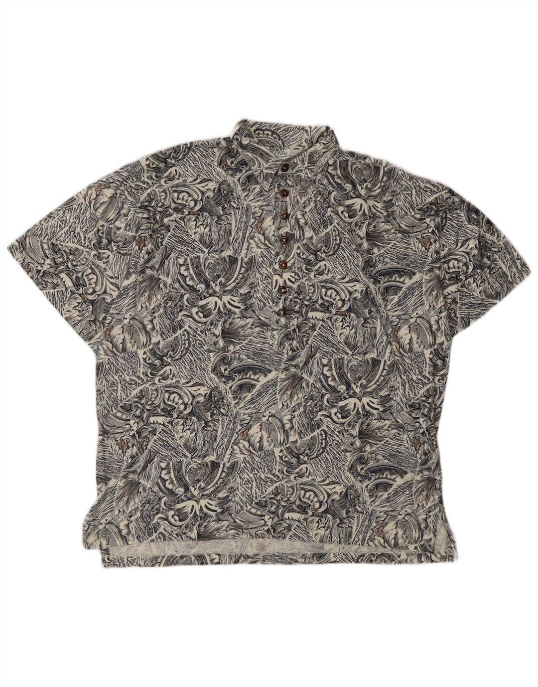 Manuel Ritz Herre Kortærmet Pullover Shirt IT 50 Medium Grey Paisley