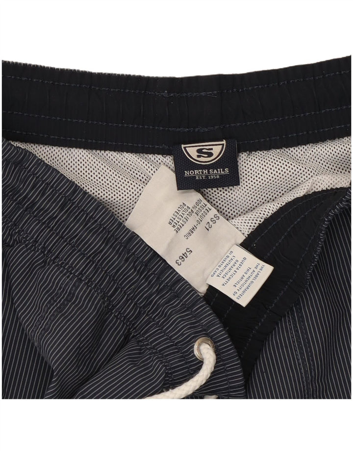 North Sails Badeshorts til mænd store marineblå stribet polyester